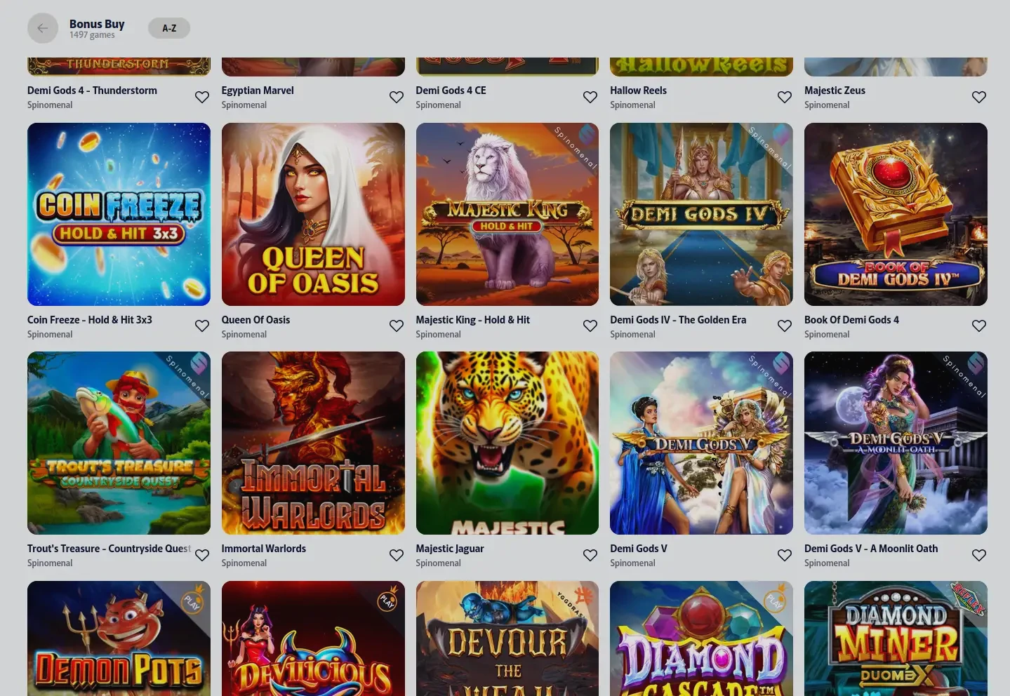 Betonred mobile casino interface showing slot games on smartphone